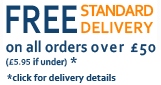 Free Stadard Delivery on all orders over &pound;50 (&pound;4.95 if under)