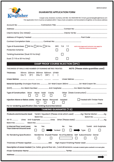 Guarantee Application Form